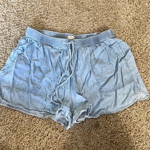 Blue Cotton/Linen Hollister Shorts - Small